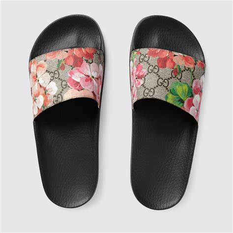 gucci pursuit bloom slides|gucci women's slides clearance sale.